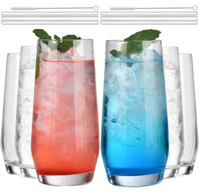 Zdjęcie produktu dla Zestaw 6 szklanek ALINK: szklanki do koktajli, szklanki do piwa, szklanki do wody, szklanki do drinków, szklanki do napojów