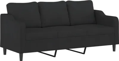 Produktbild von vidaXL 3-Sitzer-Sofa Schwarz 180 cm Stoff