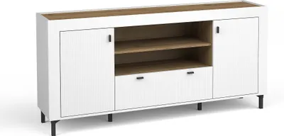 Produktbild von Kommode Mossa Mo7 Sideboard 177X84X40 Cm 2 Türen 1 Schublade Weiß