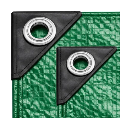 Zdjęcie produktu dla plandeka 2x2m 150 g/m² zielona - uniwersalna plandeka i plandeka ogrodowa - wodoodporna plandeka z oczkami, plandeka budowlana i plandeka namiotowa na kemping i do ogrodu