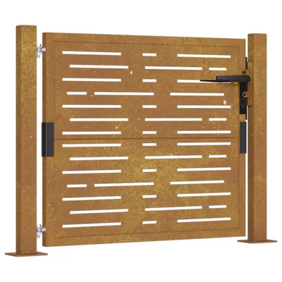 Obrázok produktu pre Záhradná brána 100x75 cm z cortenovej ocele, štvorcový dizajn