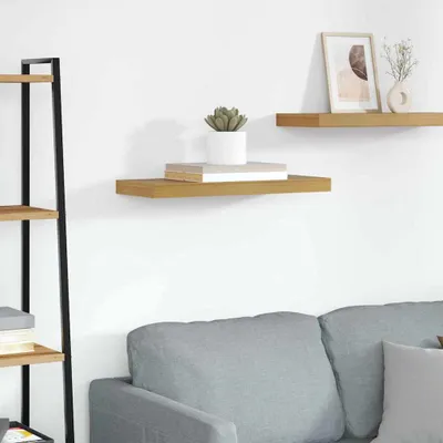 Obrázok produktu pre Maison Exclusive – Nástenná polička, držiak, béžová, 60 x 23,5 x 3,8 cm, drevotrieska
