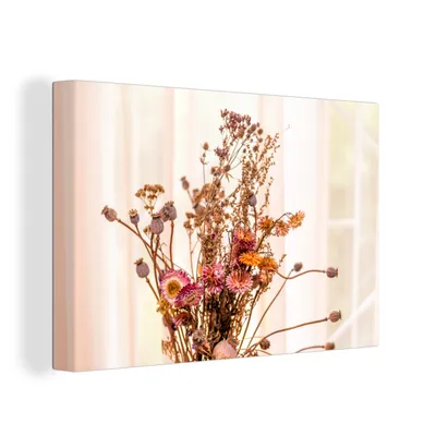 Obrázek produktu pro OneMillionCanvasses® Malba na plátně Nástěnná malba na plátně - Suché květiny - Zátiší - Barvy - 150x100cm
