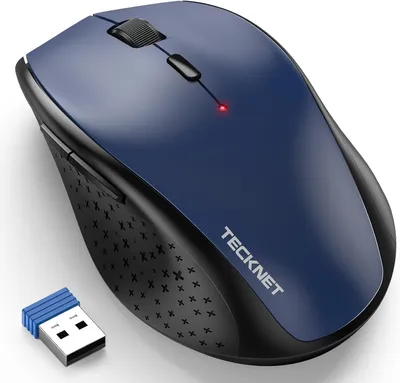Produktbild von TECKNET Kabellose Maus, 4800 DPI 2.4G Funkmaus mit USB Empfänger, 30 Monate Batterielaufzeit, Optical Tracking, Wireless Maus mit 6 Tasten