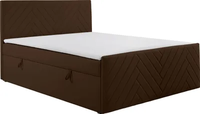 Produktbild von KSHOMECONCEPT Boxspringbetten mit Bettkasten NOVA 120x200, Taschenfederkern Matratze, Braun