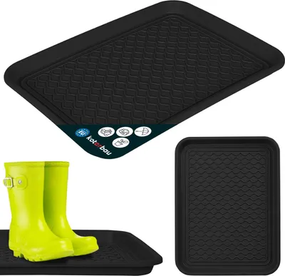 Zdjęcie produktu dla KOTARBAU® Ociekacz na Buty 38 X 50 cm Podstawka Na Mokre Buty Mata do Przedpokoju Czarna