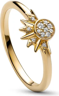 Produktbild von Pandora 162674C01 Sonnenring Damen Himmlisch Funkelnd Zirkonia Vergoldet Gr. 54