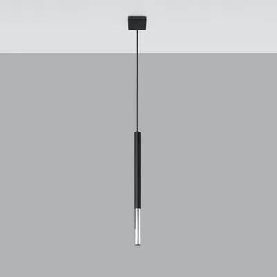 Obrázok produktu pre Závesné svietidlo MOZAICA 1 čierna/chróm 1xG9 8W oceľ 100x8x8cm Sollux Lighting