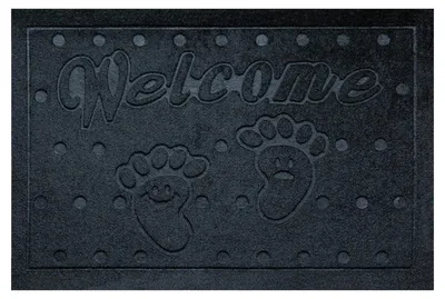 Obrázok produktu pre Rohožka pred dvere rohož na topánky čierna 38x58 cm protišmyková savá welcome
