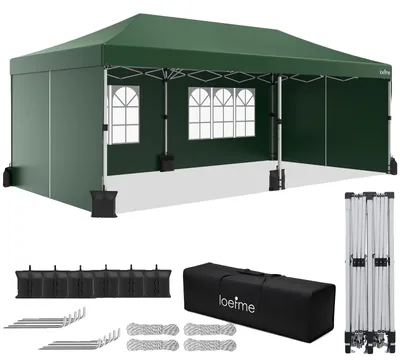 Obrázek produktu pro Gazebo, vodotěsná stříška, výškově nastavitelná, rozměry 3x6 metrů