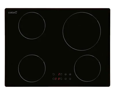 Obrázek produktu pro CATA IB 5004 BK, Černá, Vestavěné, 60 cm, Keramický, Keramický, 4 zóna/zón