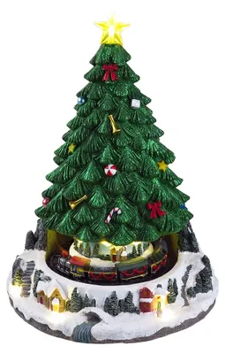 Produktbild von Clayre & Eef Weihnachtsdekoration mit LED-Beleuchtung Grün Kunststoff
