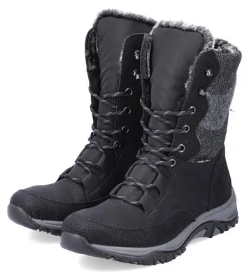 Produktbild von Rieker Damen Schnürstiefel schwarz/grau, Damen:36 EU