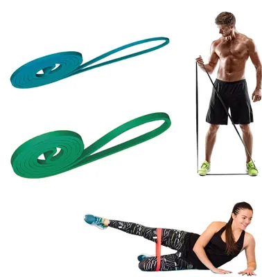 Produktbild von Set aus 2 elastischen Widerstandsbändern für Krafttraining