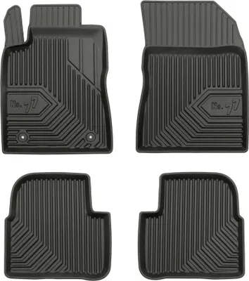 Immagine prodotto di Tappetini per auto Citroën C3 III 2016-2024 in gomma nera, 4 pezzi