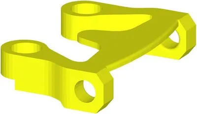 Produktbild von GEPRC Mark5 Antennenhalterung 3D Druck TPU Gelb