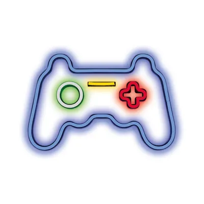Image de Forever Light FPNE03X veilleuse néon PLEXI LED GAMEPAD enseigne lumineuse LED signes multicolores