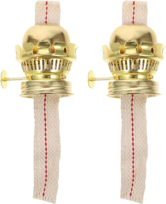 Produktbild von Set aus 2 Petroleumbrennern mit Retro-Metalldochten, stabile Innendekoration, antiker Stil