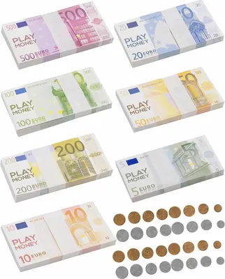 Imagen del producto de Juego de billetes de juguete, con 176 billetes de diferentes denominaciones, ideal para juegos de rol