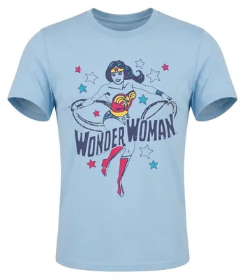 Obrázok produktu pre Tričko "Wonder Woman - Hviezdy" pre pánov/dámy, uni, model TV35632 (veľkosť M), svetlomodrej farby
