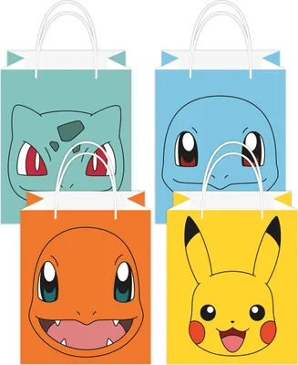 Produktbild von amscan 9917109 Offiziell lizenzierte Pokémon-Kindergeburtstagsparty-Geschenktüten aus Papier, 8 Stück, Mehrfarbig
