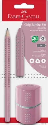 Produktbild von FABER-CASTELL Bleistift Jumbo GRIP Set rose Blisterkarte