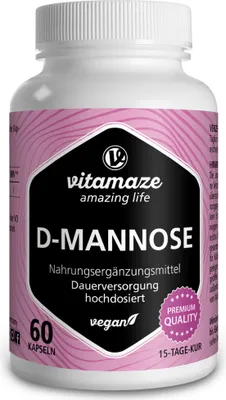 Immagine prodotto di D-Mannosio ad alto dosaggio in capsule vegane 60 Capsule
