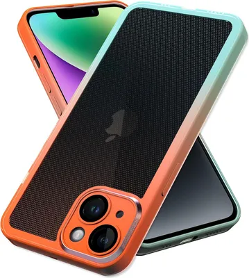 Zdjęcie produktu dla Etui iPhone 14 Plus case pancerne gradient czarno - pomarańczowe