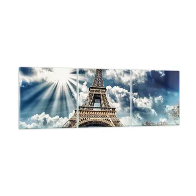 Produktbild von Bilder auf glas - Architektur gebäude stadt eiffel - 90x30cm - Glasbilder - Wandbilder - Kunstdruck - zum Aufhängen bereit - Wanddekoration aus Glas - Glas Bilder - Wandbild auf Glas - GCA90x30-2435