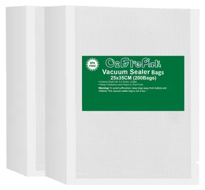 Obrázek produktu pro Elzusha - 200 kusů vakuových sáčků na potraviny - 25x35 cm