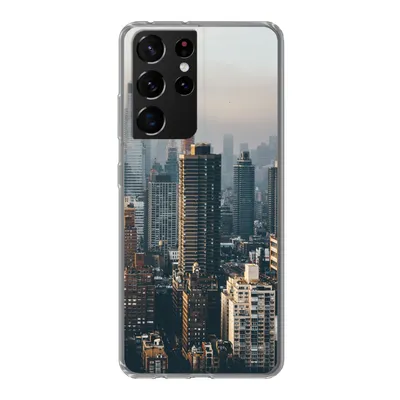 Produktbild von MuchoWow® Handyhülle Schutzhülle Hülle für Samsung Galaxy S21 Ultra New York - Skyline - Amerika Silikon Softcase Handy Hülle - Mobiltelefon