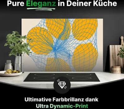 Produktbild von Spritzschutz Küchenrückwand Glas 80 x 60 cm Zitronen im Sack - RUECKWAND24