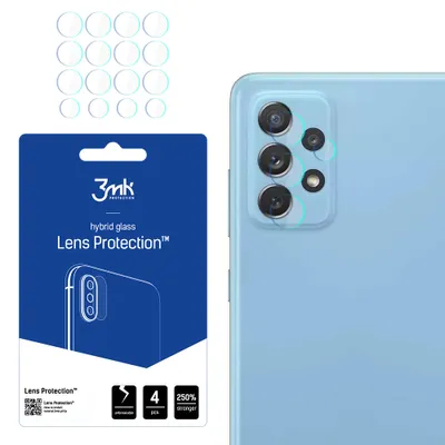 Produktbild von 3mk Hybridglas Lens Protection für Samsung Galaxy A72 4G Kamera Objektiv Kameralinse 0,16mm 6H (4 Stück)