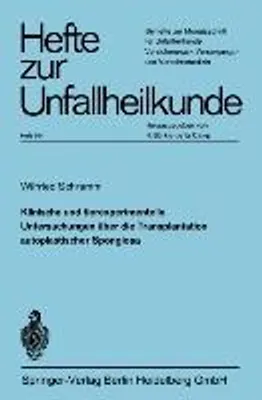 Produktbild von Klinische und experimentelle Untersuchungen über die Transplantation autoplastischer Spongiosa