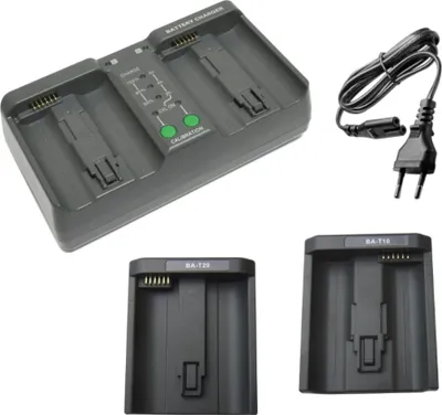 Produktbild von Trade-Shop MH-26 Dual Ladegerät inkl. BA-T10 / BA-T20 Ladeschale kompatibel mit Nikon D2X D2Xs D2H D2HS D3 D3S D3X D4 D4S D5 D6 F6 Z9 D810 D800 D850