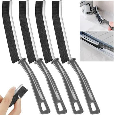 Produktbild von PolkaHome® Spleetreinigingsborstel 4er Set – Fugenreiniger für Bad, Küche, Fenster, Dusche, multifunktional