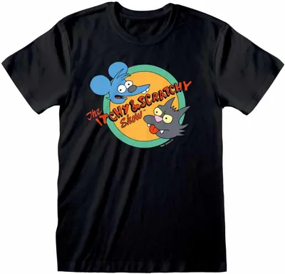 Produktbild von The Simpsons T-Shirt XL Itchy And Scratchy Schwarz