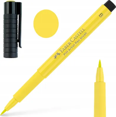 Produktbild von Faber-Castell 167404, Gelb, Fein, Gelb, Rund, Tinte auf Pigmentbasis, Kunststoff