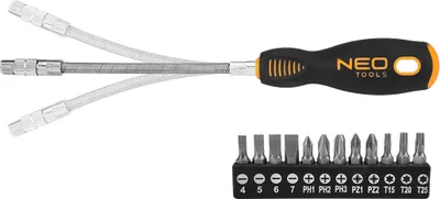 Zdjęcie produktu dla NEO TOOLS Wkrętak z giętkim grotem, zestaw 13 szt.