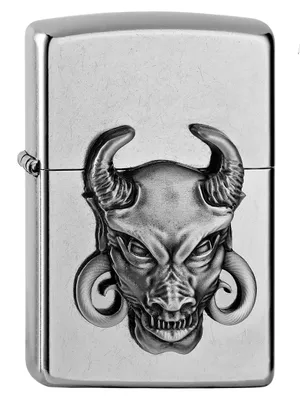 Stormfeuerzeug mit Devil-Emblem, Street Chrome, nachfüllbar
