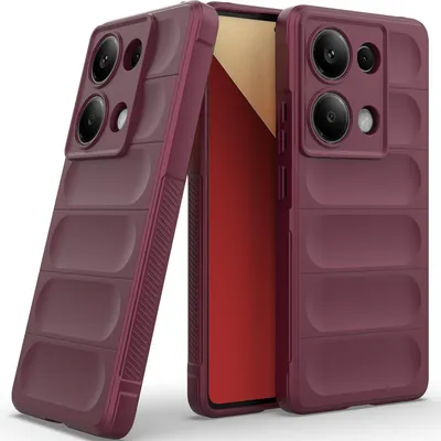 Produktbild von Handyhülle für Xiaomi Redmi Note 13 Pro 4G Weich TPU Silikon Stossfest Anti-rutsch Hülle bordeaux