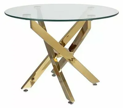 Produktbild von Couchtisch Agis Glas Wohnzimmertisch 60cm Farbe wählbarGlas / gold