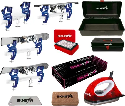 Produktbild von SKINSTAR Skipflege Skiwachs-Set Professional Skispanner Wachseisen Wachs inkl. Wachskoffer