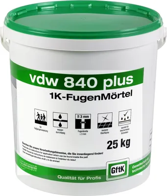 Produktbild von VDW 840 Plus 1K Fugenmörtel, basalt, 25 Kg
