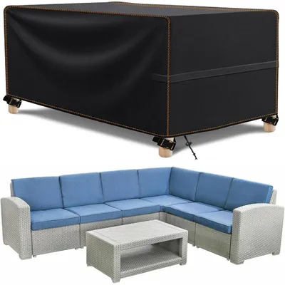 Productafbeelding van Waterdichte beschermhoes voor tuinmeubels, winterbestendig, 420D, afmetingen 300 x 200 x 90 cm