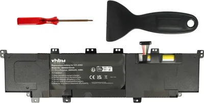 Produktbild von vhbw Akku kompatibel mit Asus VivoBook S400, S300, S400CA, S400C, S400E Notebook (4000 mAh, 11,1 V, Li-Polymer)