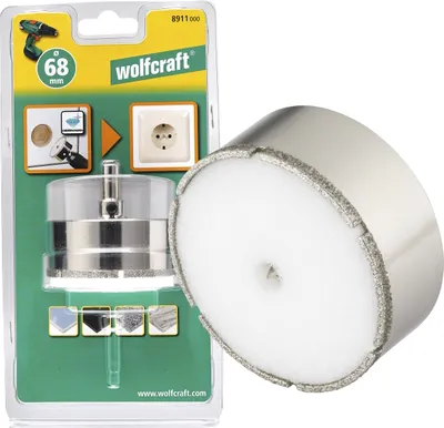 Zdjęcie produktu dla Wolfcraft 8911000 Piła otwornica 68 mm z powłoką diamentową 1 szt.