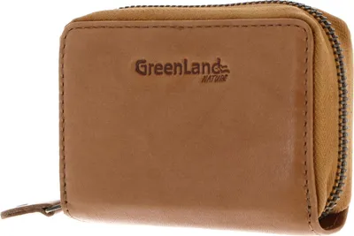 Produktbild von GreenLand Nature Leder Kartenetui Card Case Mandarin hellbraun