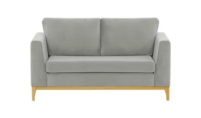 Produktbild von SLF24 - Zweisitzer-Sofa Gosena Wood - hellgrau - Velluto 15