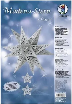 Produktbild von Bastelset Modena-Stern Stars 230g/qm A4 silber
